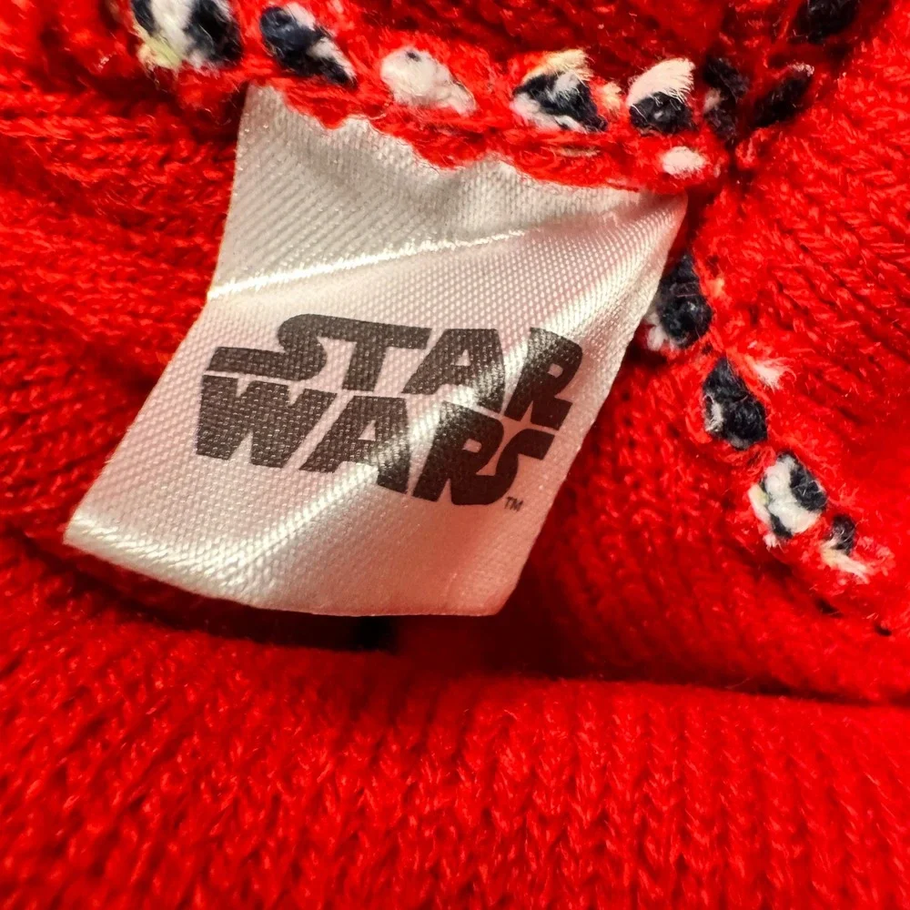 Star Wars Beanie Kids One Size The Mandalorian Grogu Red Blue Fair Isle NEW